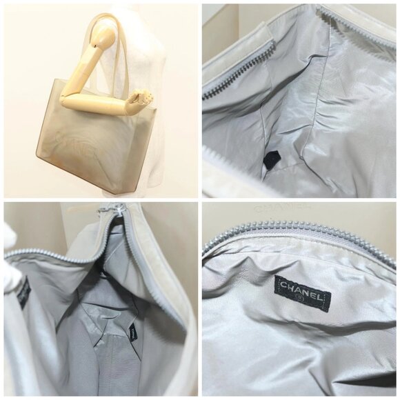 CHANEL Tote Bag Rubber Gray CC - Picture 14 of 14